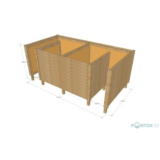 Dressing room (two separate entrances), 4.50 x 2.30 x 1.96m