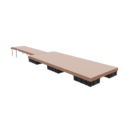 Set of floating pontoon 2.4 x 6 m (6x240L) Set of floating pontoon 2.4 x 6 m (6x240L)