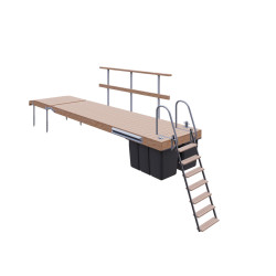 Set of floating pontoon 6 x 1.28 m (2x330L)