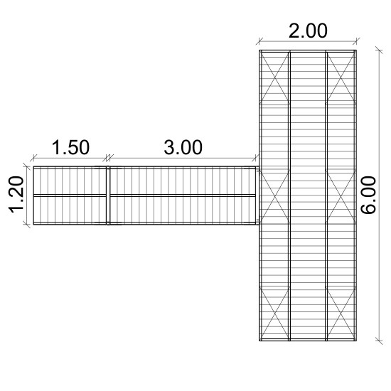 Set of floating pontoon 6 x 2 m (6x330L) Set of floating pontoon 6 x 2 m (6x330L)