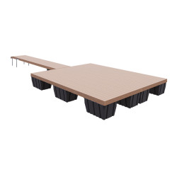 Set of floating pontoon 6.0 x 4.8 m (13x550L)