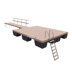 Set of floating pontoon 6.0 x 4.8 m (13x550L)