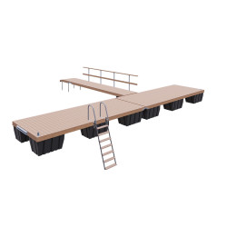 Set of floating pontoon 12.0 x 2.4 m (13x550L)