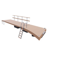 Set of floating pontoon with irregular platform (3x700L)