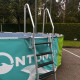 Aluminum ladder for pontoon (with 5 WPC steps, foldable)