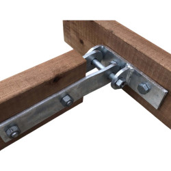 Straight hinges set with F-type joint