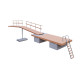 BP101 Set of floating pontoon platform 6×2.40m with decking